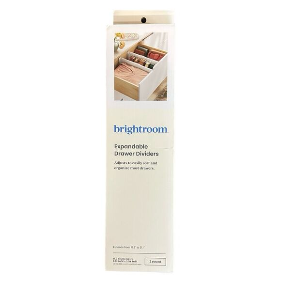 Brightroom x Target Expandable Drawer Dividers - 2 Ct - Expands 15.2”-21.1” - Picture 1 of 3